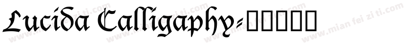Lucida Calligaphy字体转换